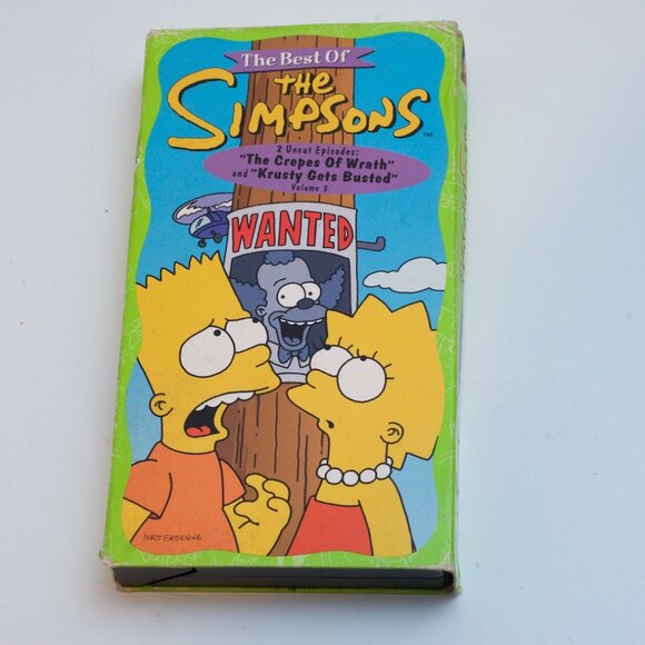 The Best of the Simpsons VHS Volume 3 Crepes of Wrath Krusty Busted 1990 - Picture 1 of 5
